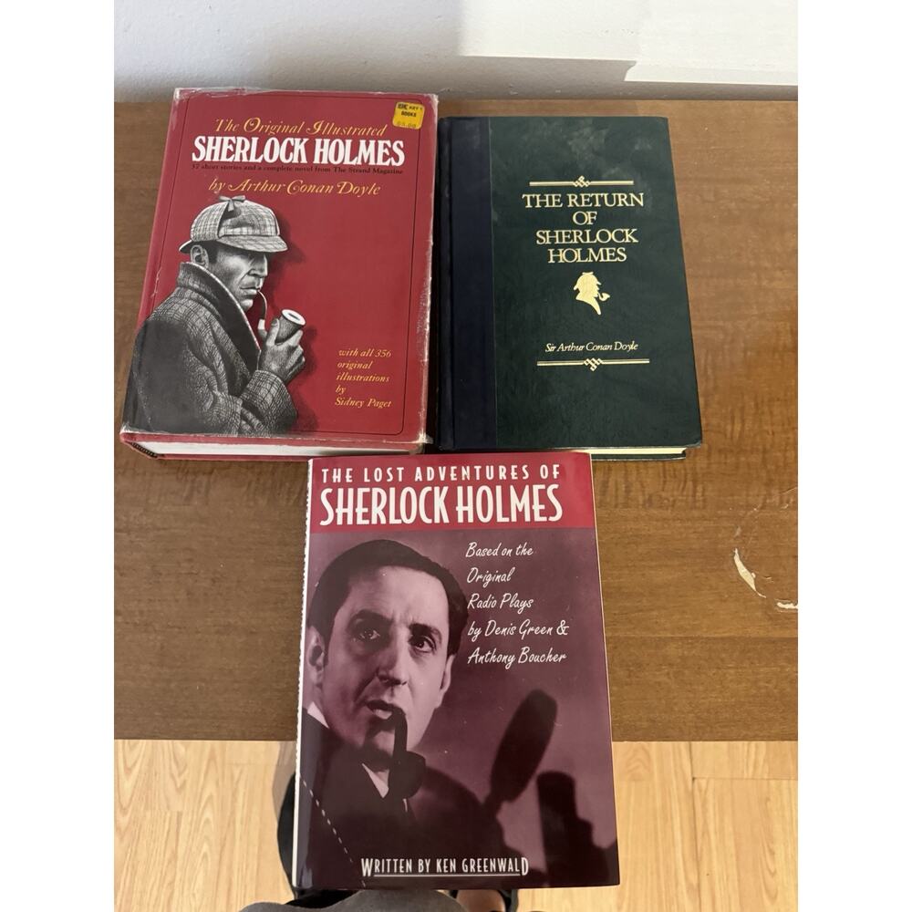 Sherlock Holmes Hardcover Book Lot Of 3 The Return Original Illustrated